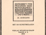 Title page:  Photographische Rundschau- 1908