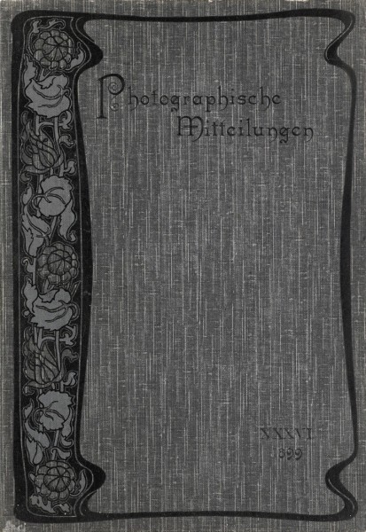 Journal Cover: Photographische Mitteilungen 1899