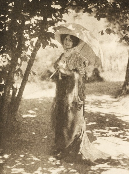 Unidentified Woman Holding Parasol