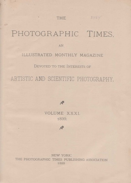 The Photographic Times: 1899