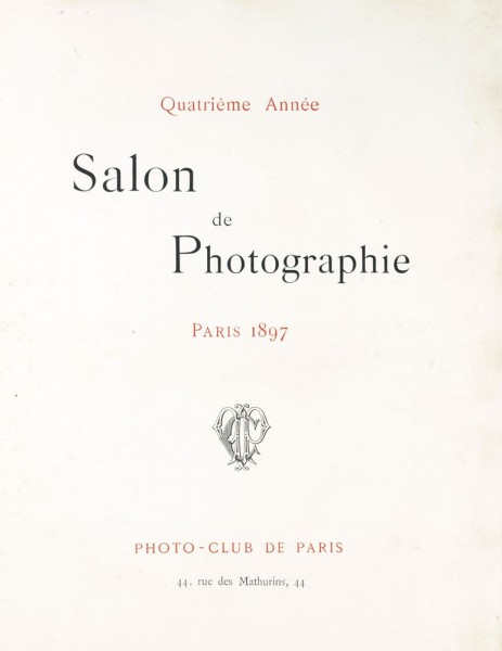 Title Page: Quatrième Année Salon de Photographie : 1897