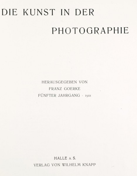 Die Kunst in der Photographie : 1901