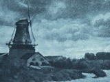 Untitled Landscape with Windmill