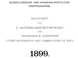 Title page:  Photographisches Centralblatt- 1899