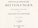 Title page:  Photographische Mitteilungen- 1899