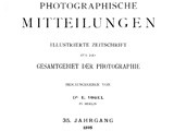 Title page:  Photographische Mitteilungen- 1898