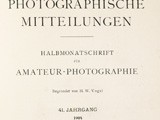 Title page:  Photographische Mitteilungen- 1904
