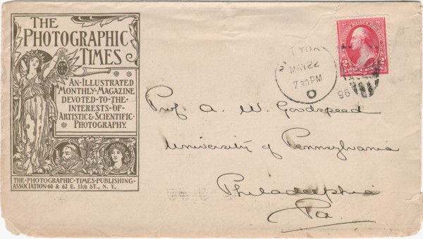 Postal Cover: The Photographic Times