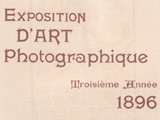 Title page: 1896 Exposition d'Art Photographique Salon Catalogue
