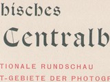 Title page: Photographisches Centralblatt: 1895
