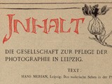 Contents : Society for the Promotion of Photography in Lepizig