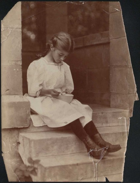 Dorothy Tucker seated on Steps