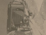 Dorothy Tucker with Kodak 3A Folding Pocket Camera