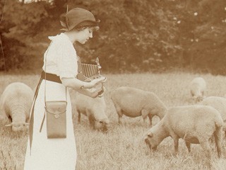 Kodak Girl in Sheep Field