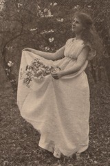 Curtis High School Girl Gathering Dogwood Boughs