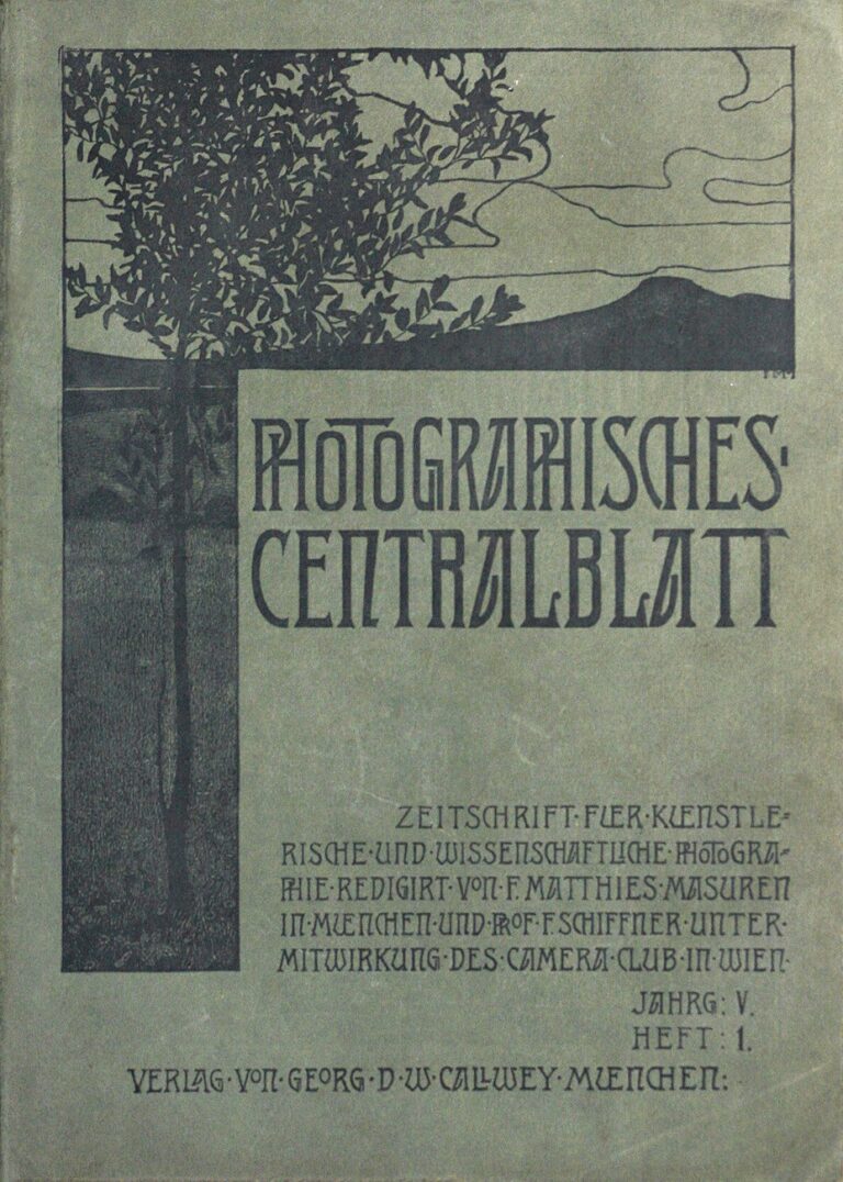 Journal Cover: Photographisches Centralblatt 1899