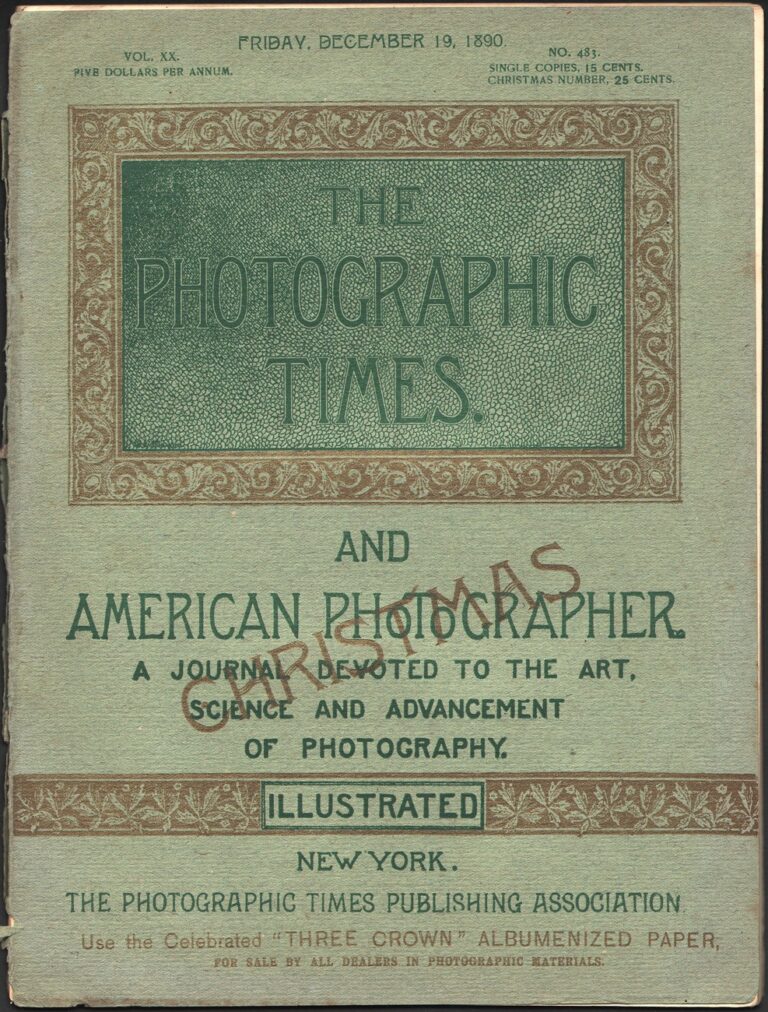 Cover: The Photographic Times: 1890