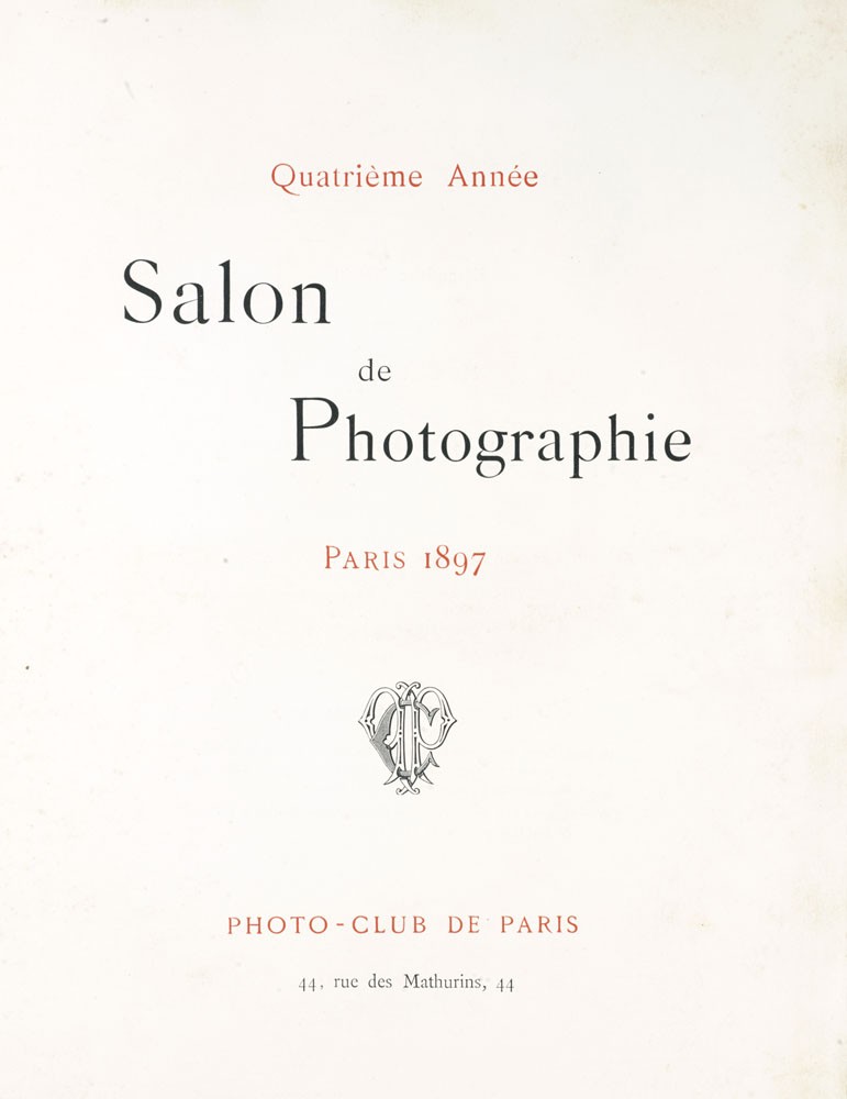Title Page: Quatrième Année Salon de Photographie : 1897