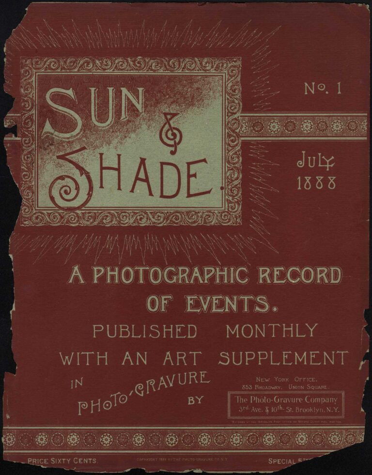 Cover: Sun & Shade: A Photographic Record of Events 1888