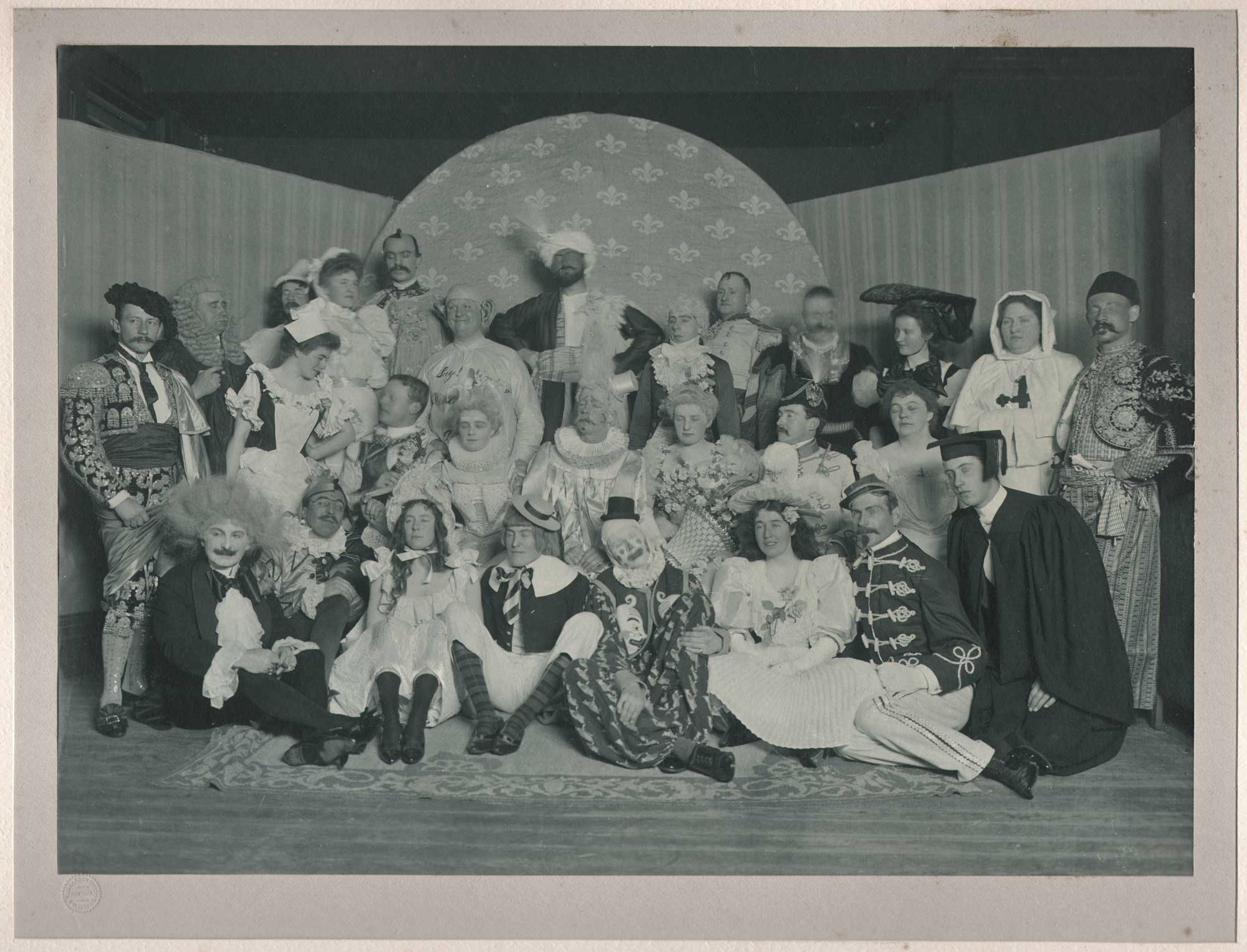 Group Photo: One of the 1001 Nights Costume Party: December 17, 1896