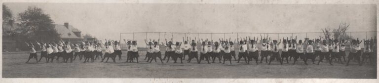 Young Women Exercise at Curtis High School