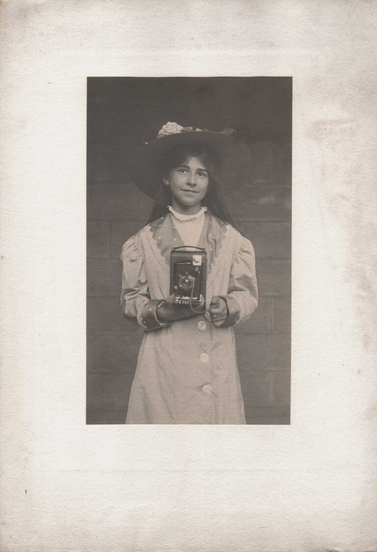 Dorothy Tucker with Kodak Camera