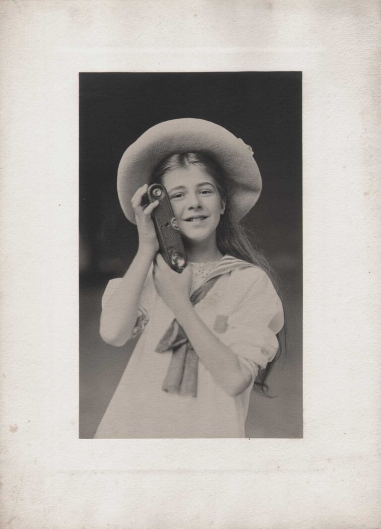 Dorothy Tucker with Kodak Camera