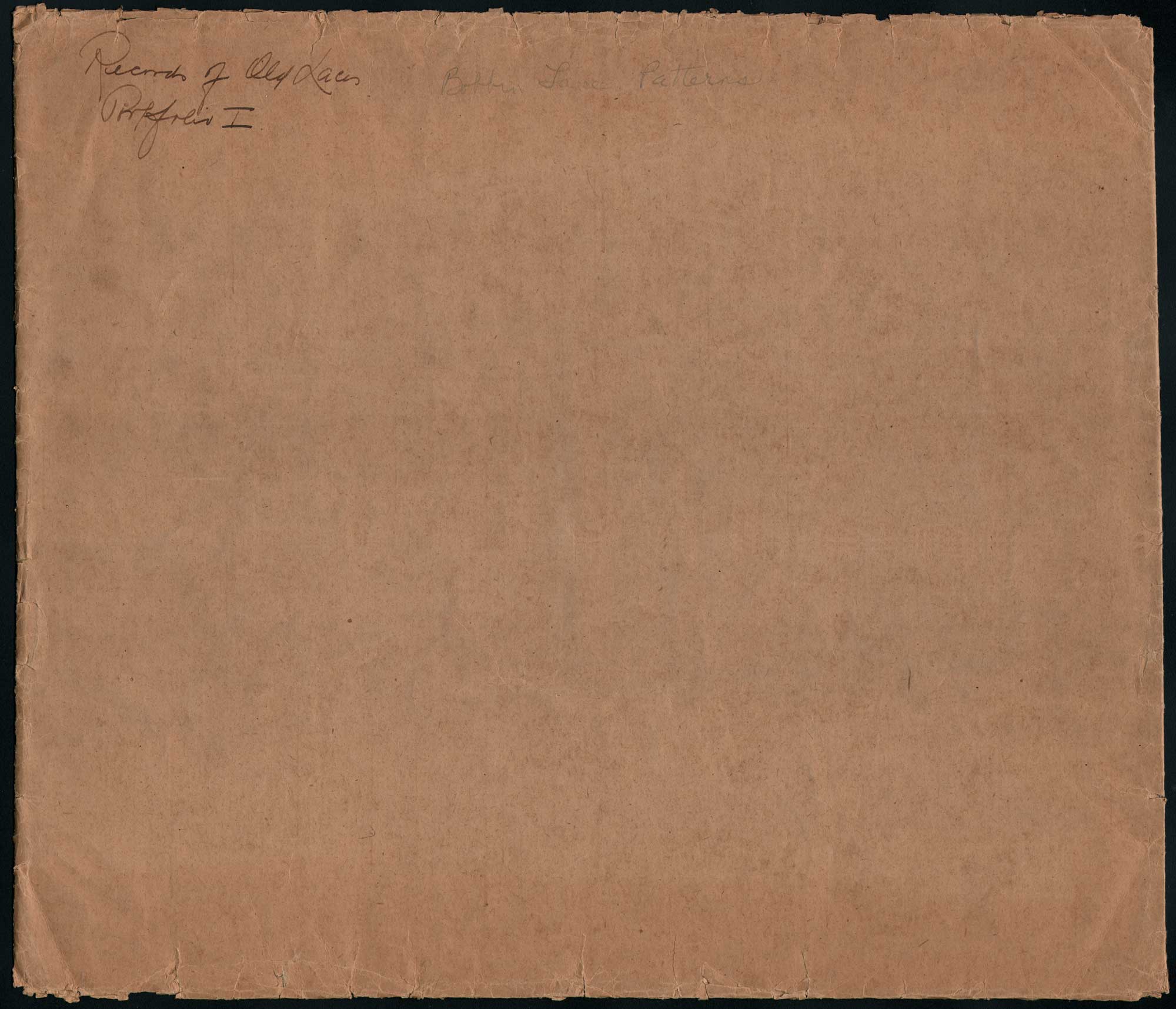 Folder: Records of Old Laces: Portfolio 1