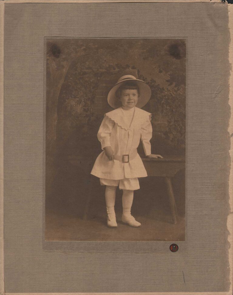 Portrait Study of Child in Suit & Hat