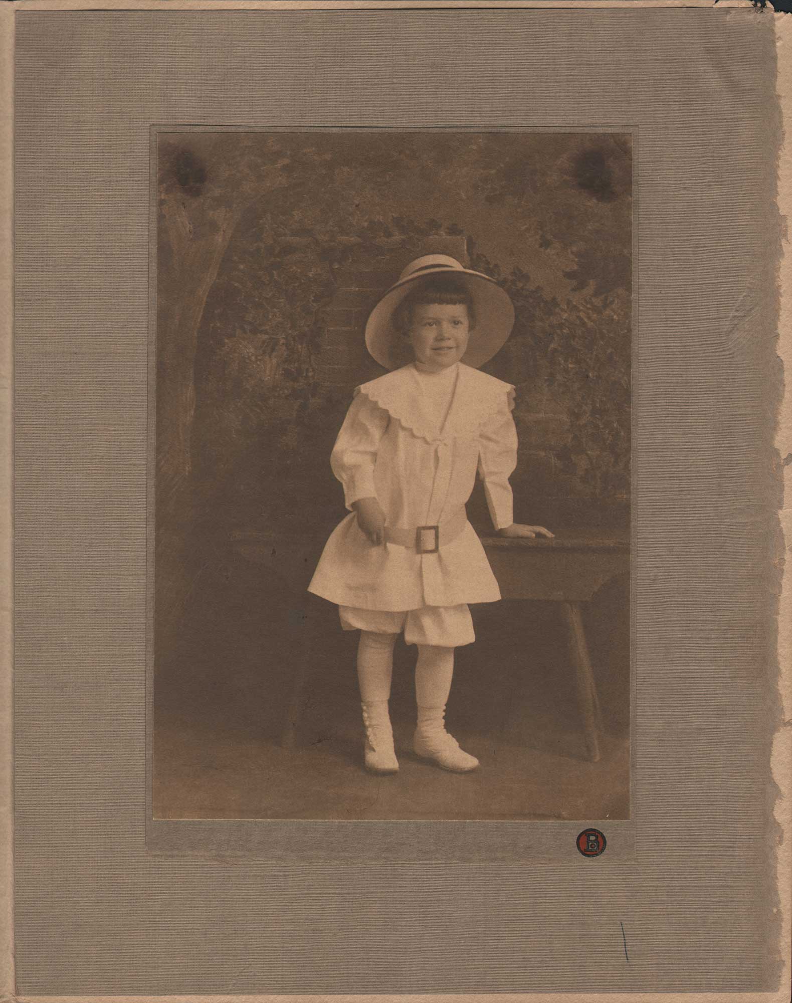 Portrait Study of Child in Suit & Hat