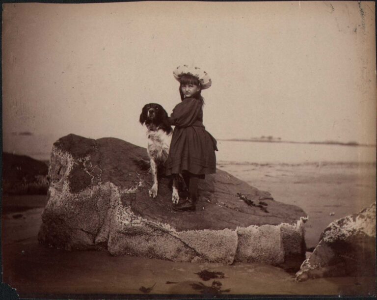 A Girl & her Dog at Riverside