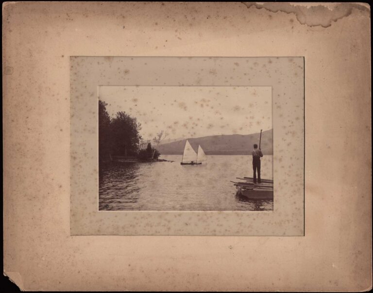 Canoe Sailing on Lake George