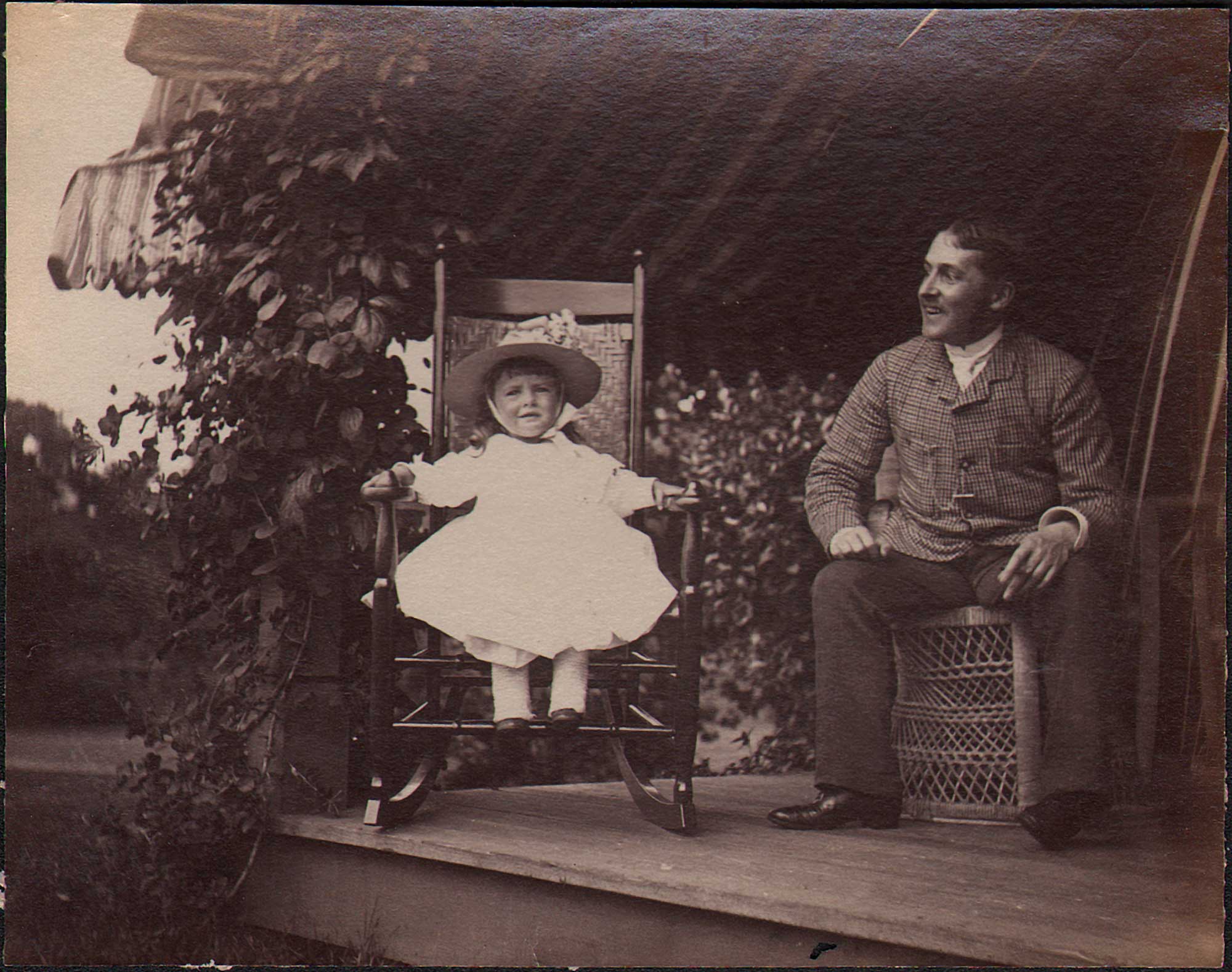 Harry Vinton Long & Child in Beverly, MA, July 31, 1887