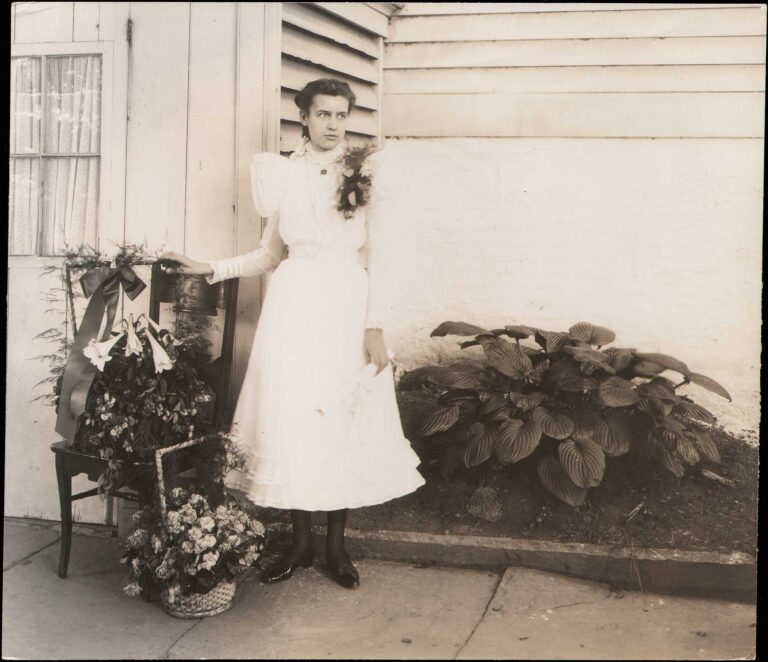 Minnie Fennel Bernard with Diploma & Flowers