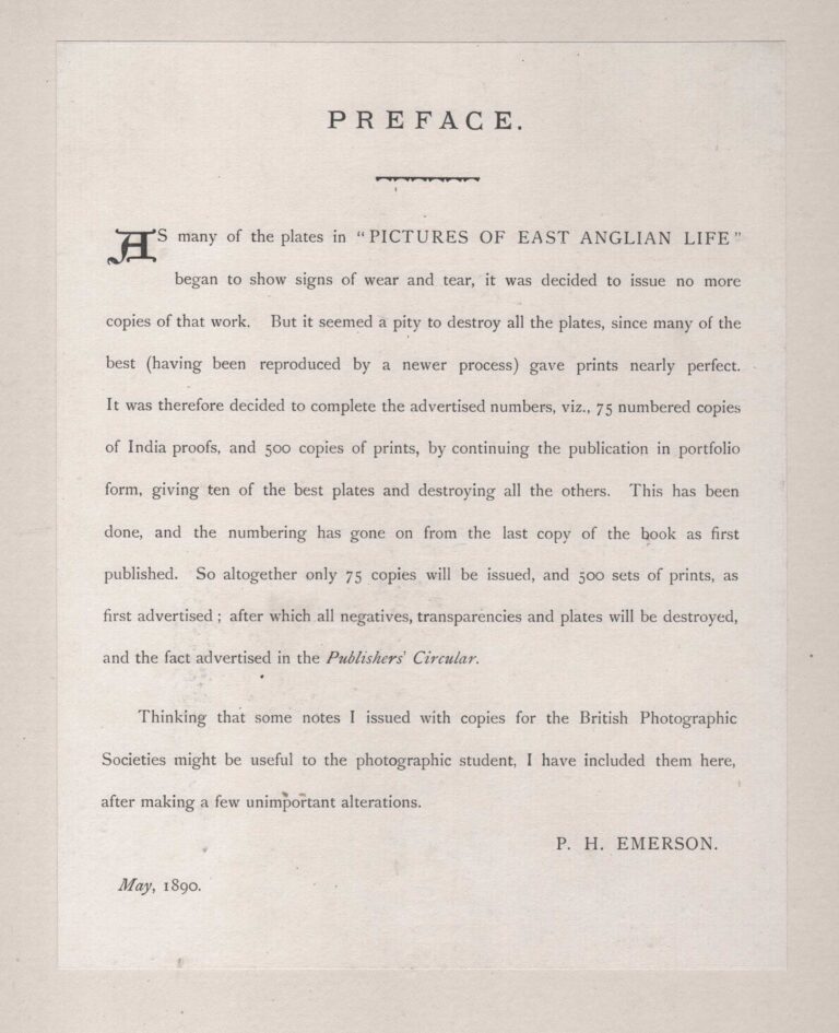 Preface: Pictures of East Anglian Life: Portfolio