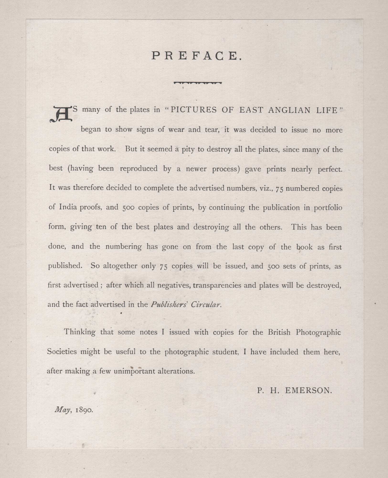 Preface: Pictures of East Anglian Life: Portfolio