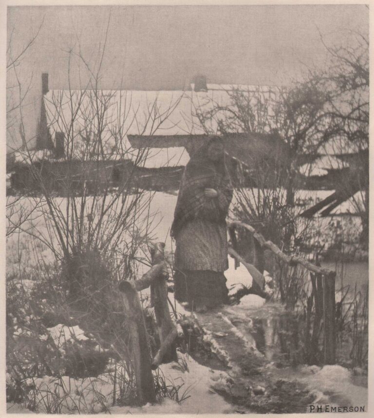 A Slippery Path—Winter Scene  {Norfolk}