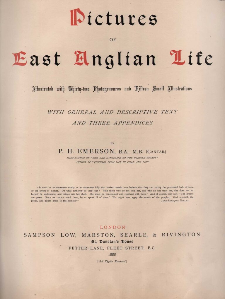 Title Page: Pictures of East Anglian Life