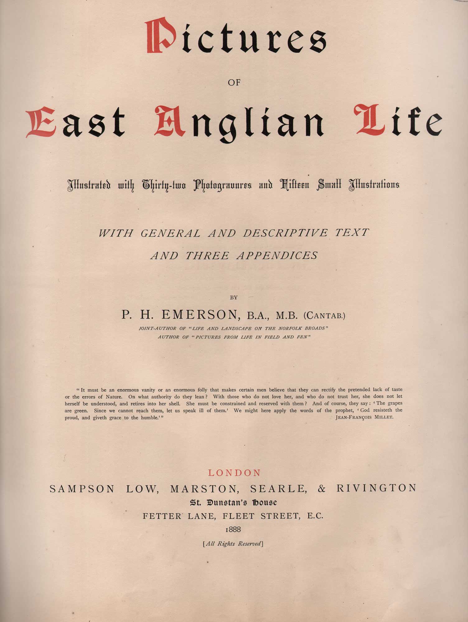 Title Page: Pictures of East Anglian Life