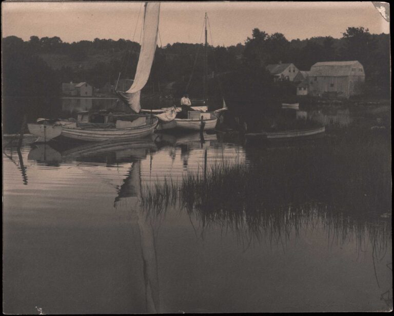 Sloops in Old Mystic, Connecticut
