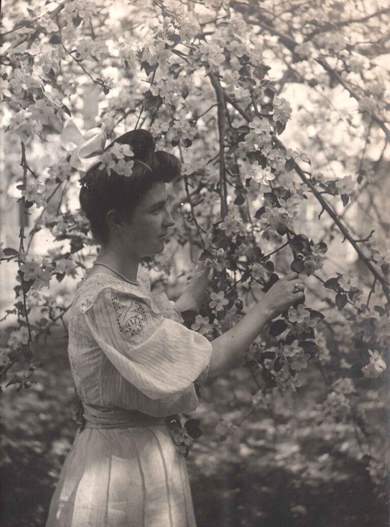 Clare Cressey Shipman with Apple Blossoms