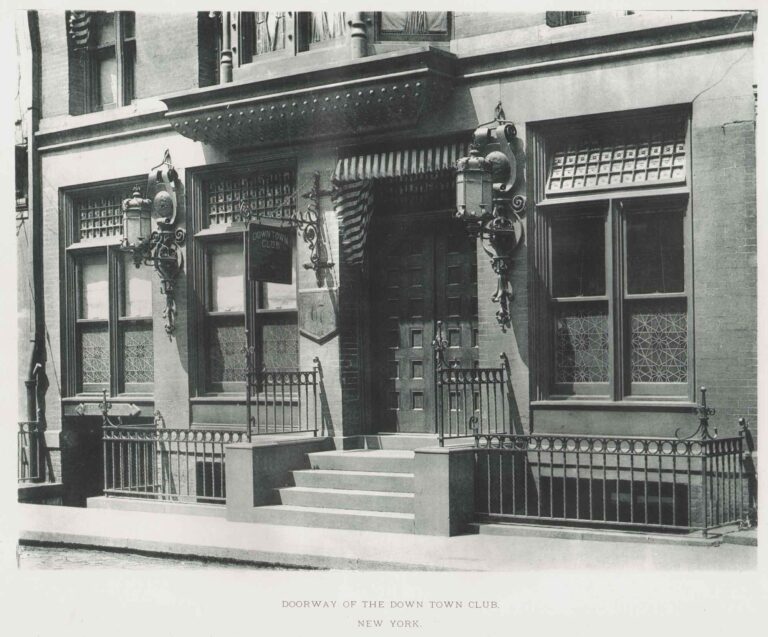 Doorway of the Down Town Club, New York