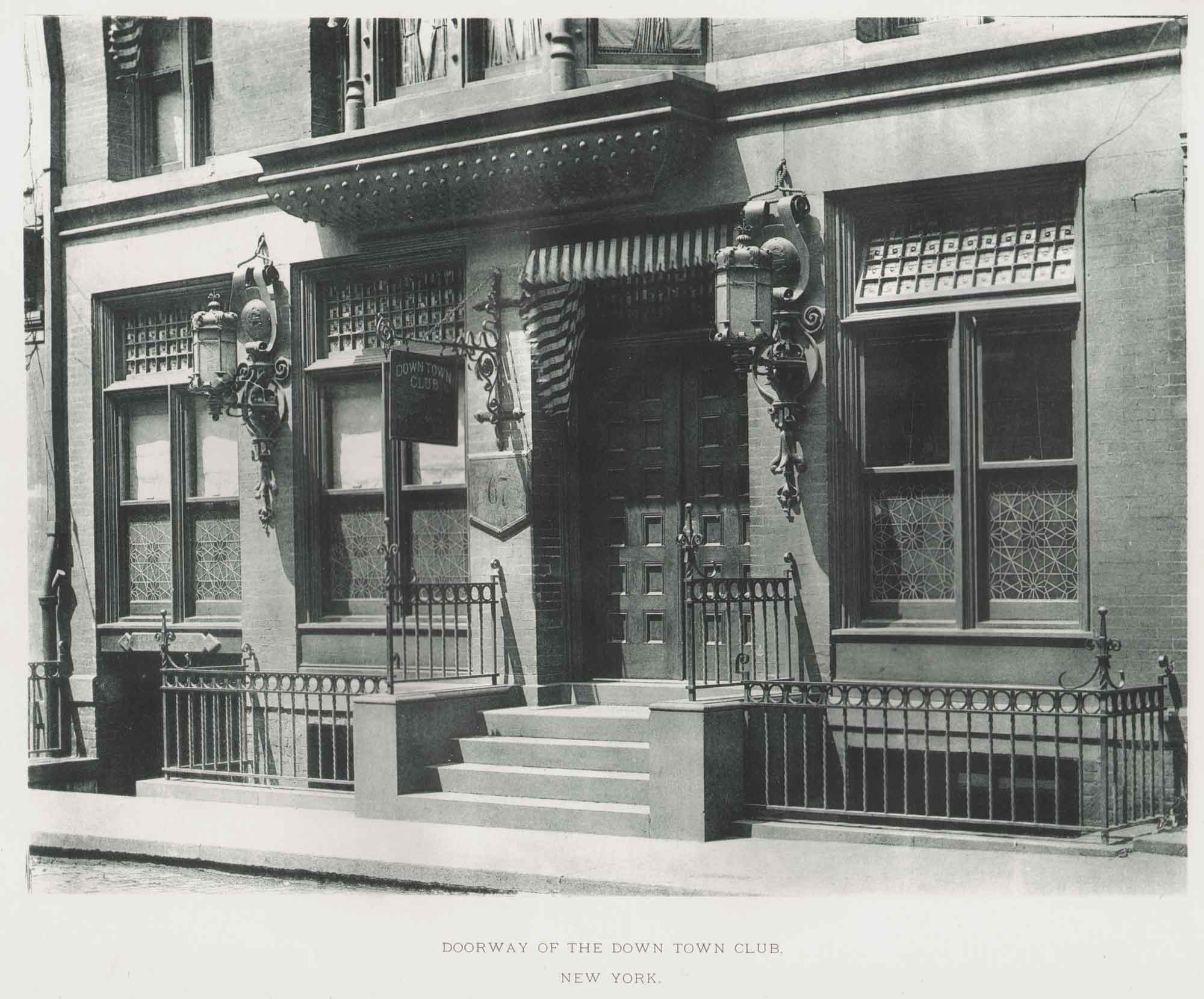 Doorway of the Down Town Club, New York