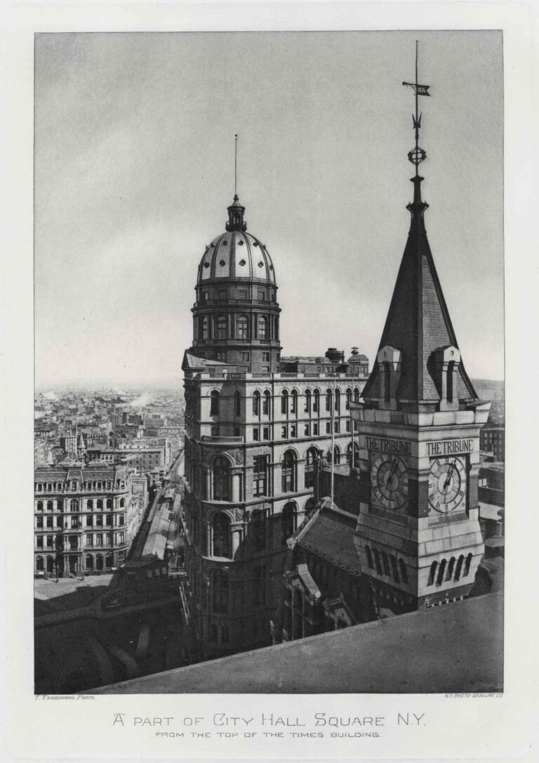 A Part of City Hall Square N.Y. From the Top of the Times Building