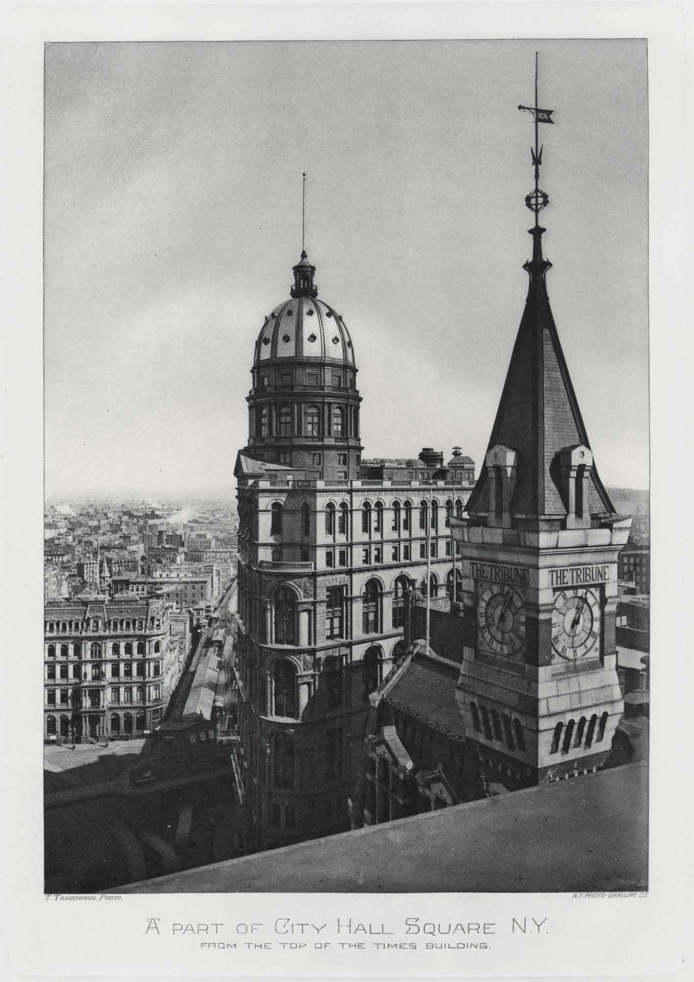 A Part of City Hall Square N.Y. From the Top of the Times Building