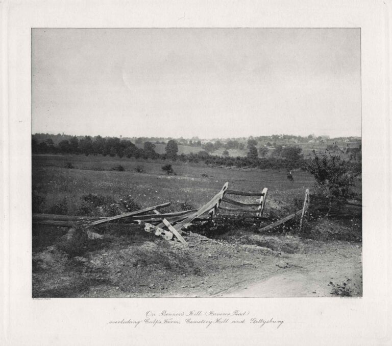 On Benner’s Hill Overlooking Culp’s Farm, Cemetery Hill and Gettysburg