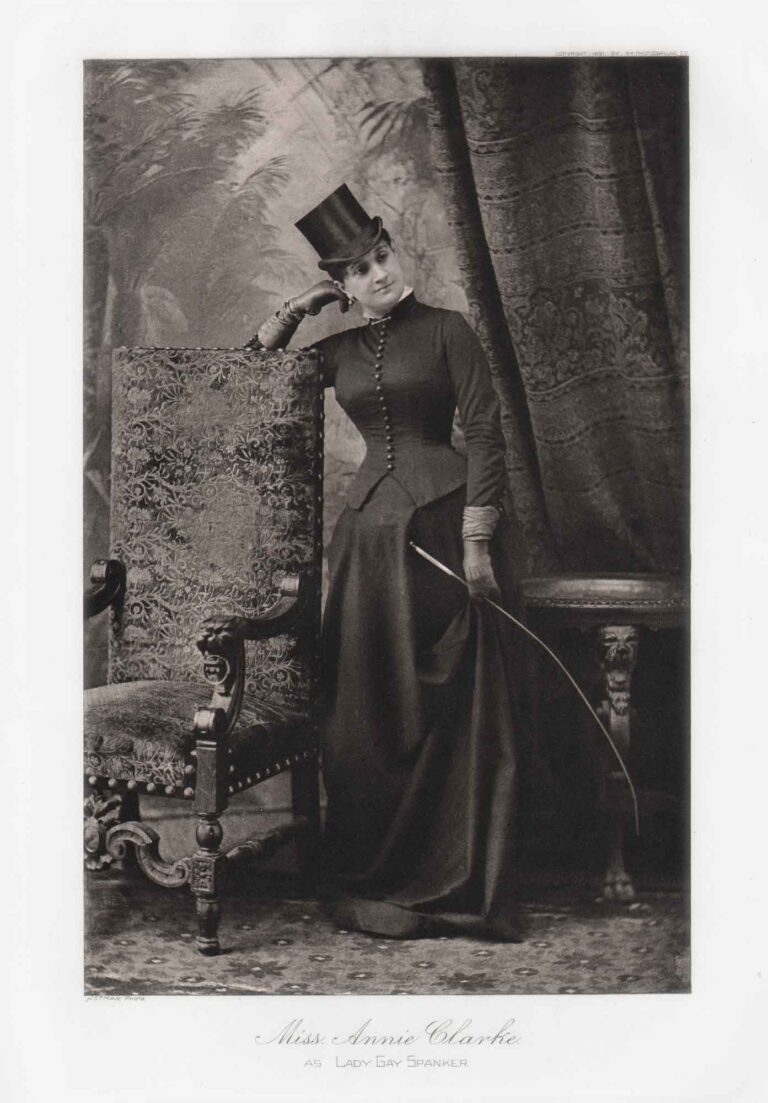 Miss Annie M. Clarke as Lady Gay Spanker